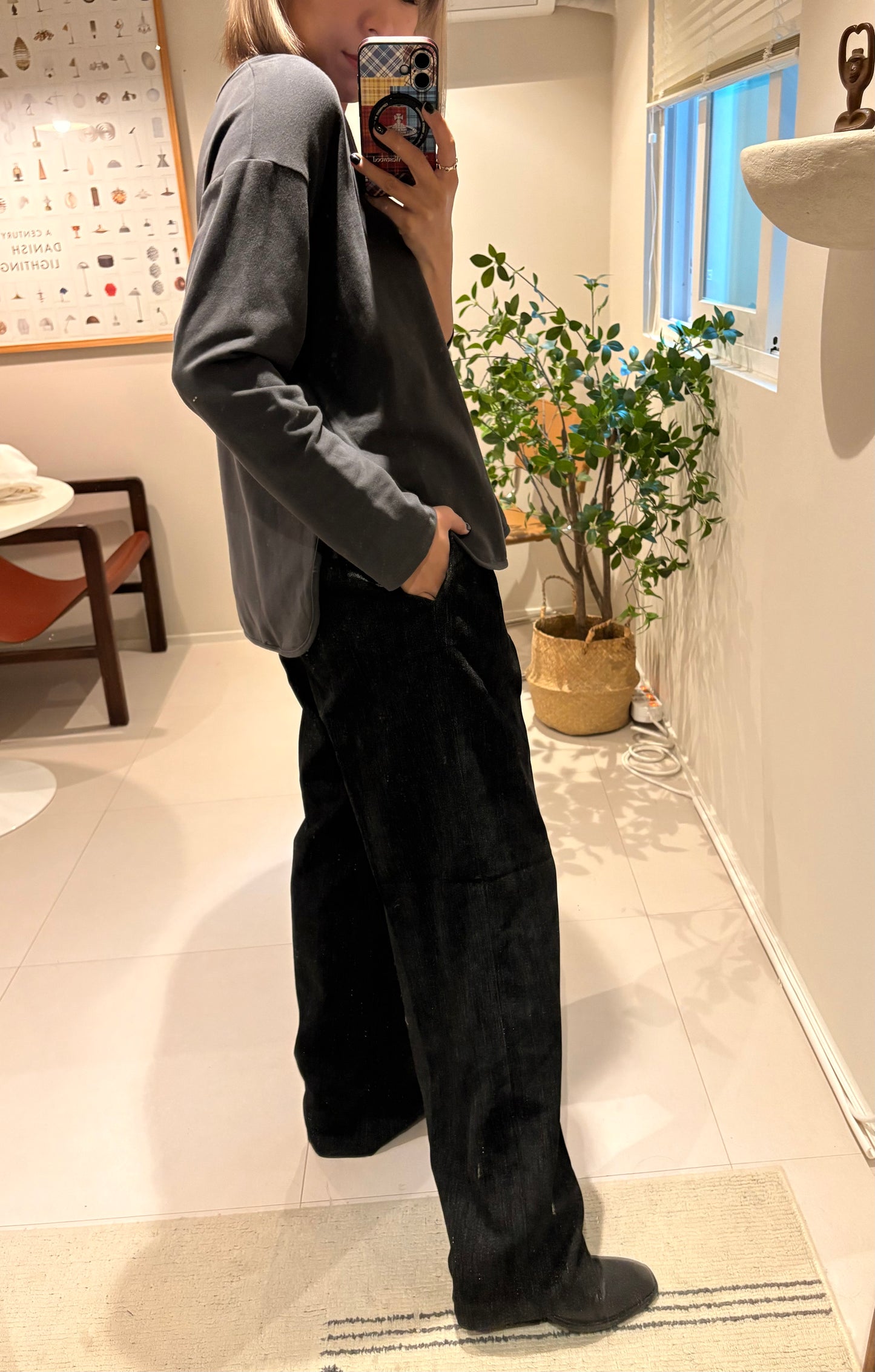 Round neck cotton tee #00012