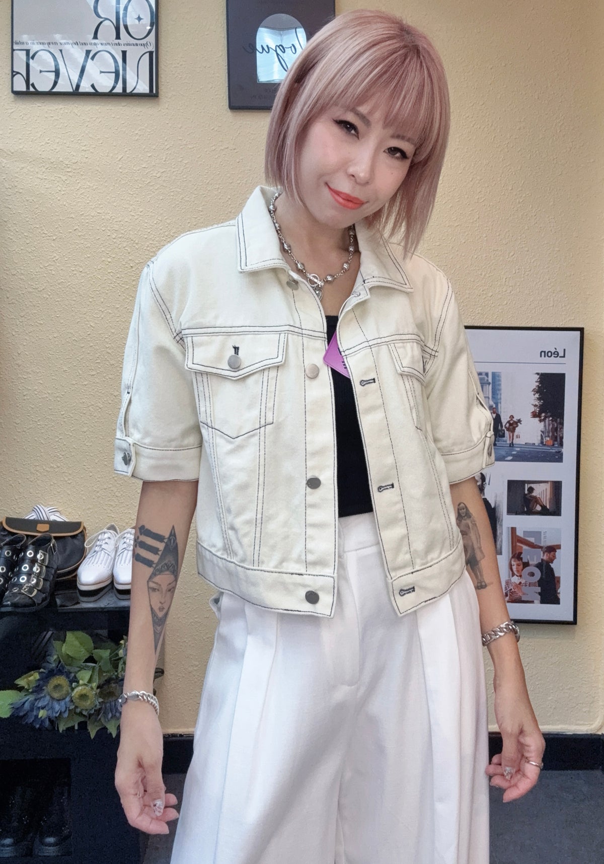 Denim short outer #00895