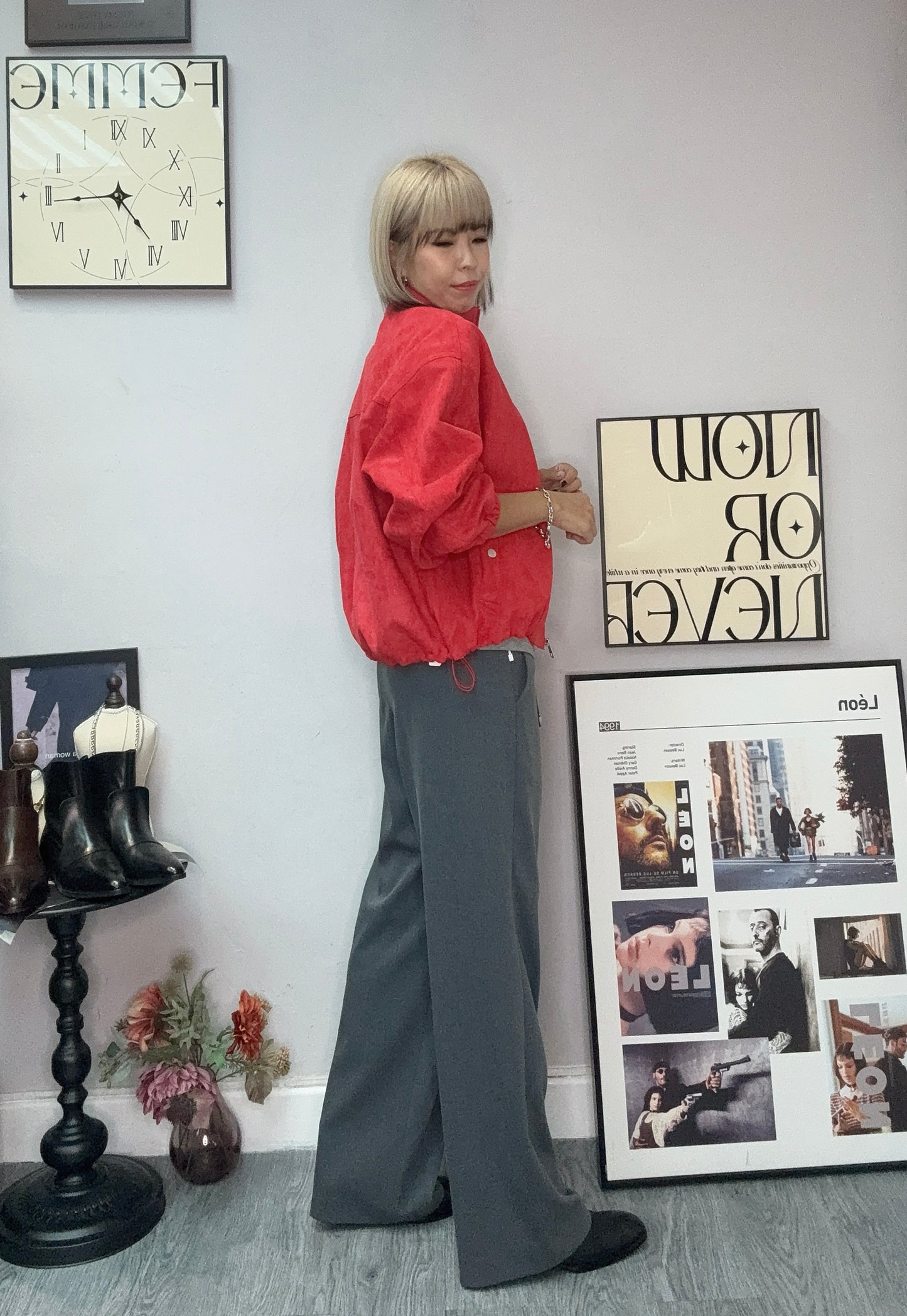 Leopard skin zip bomber