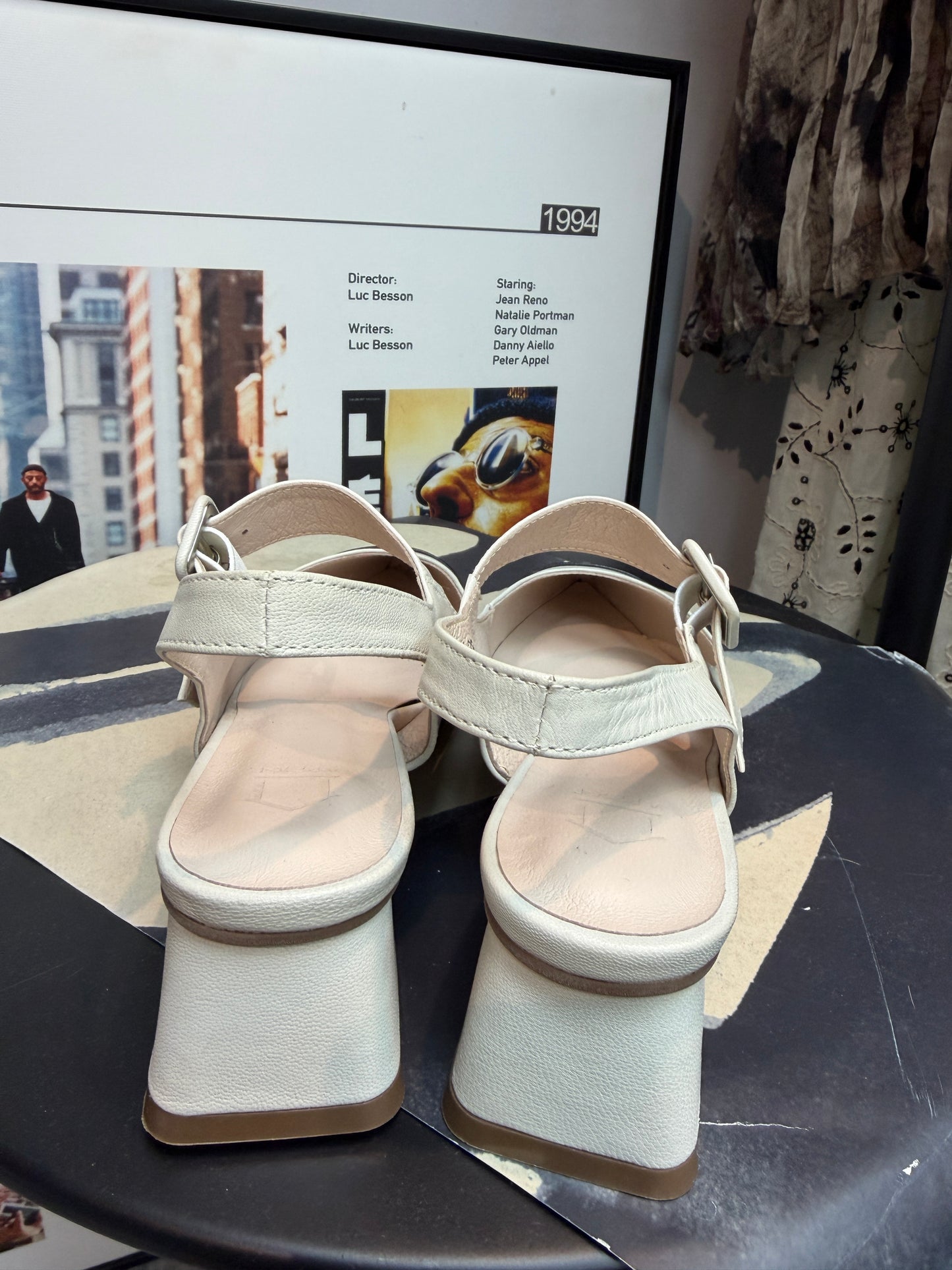 Two tone slingbacks