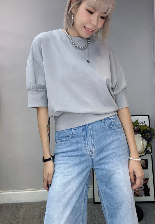 Zipped hem top