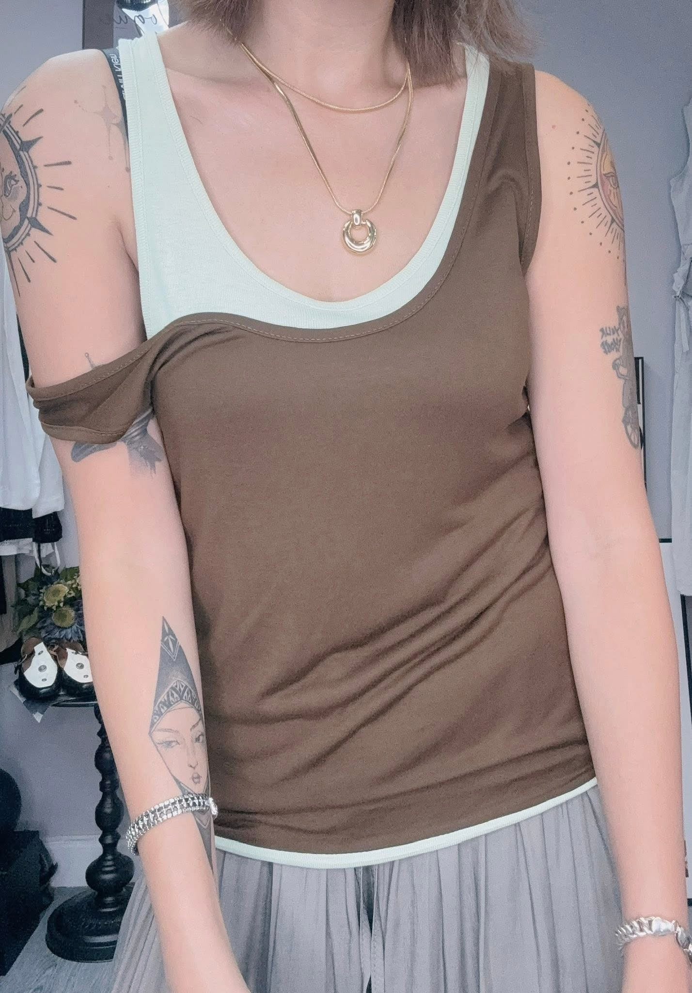 Fake 2-Piece Vest