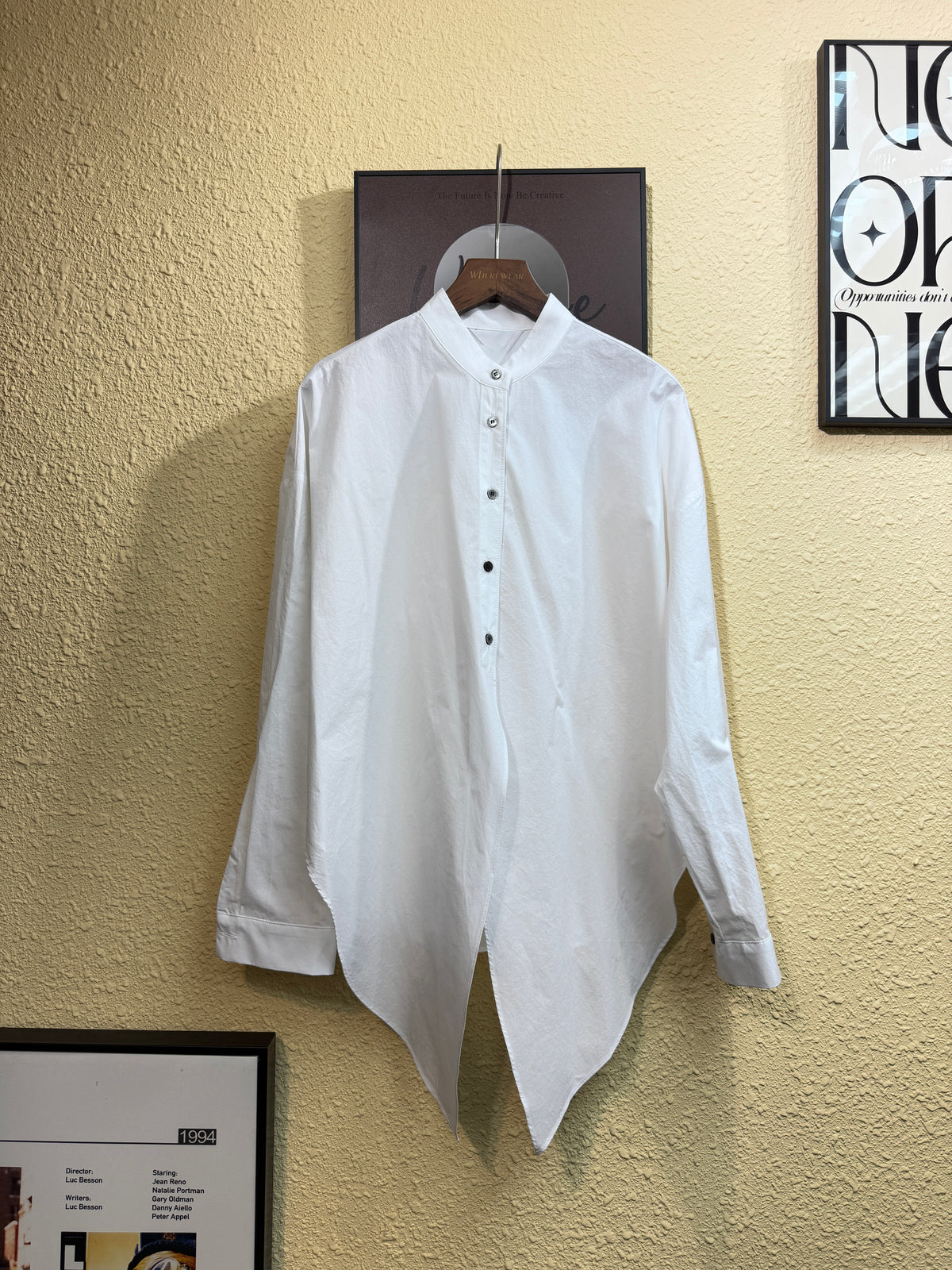 Front buttons round collar shirt #00986