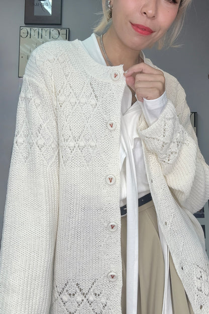 (-30% off)Red line bottom knit cardigan