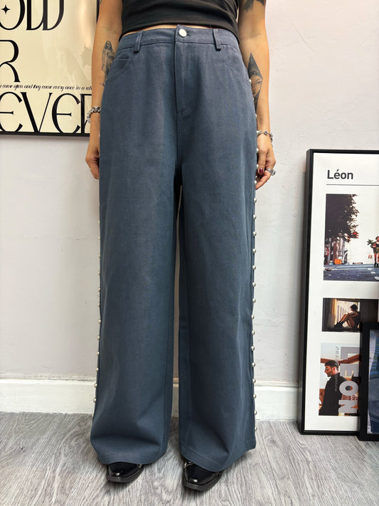 Side beans pants #00441