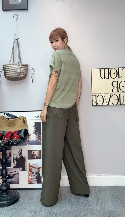 Embroidery with beads tee #00610