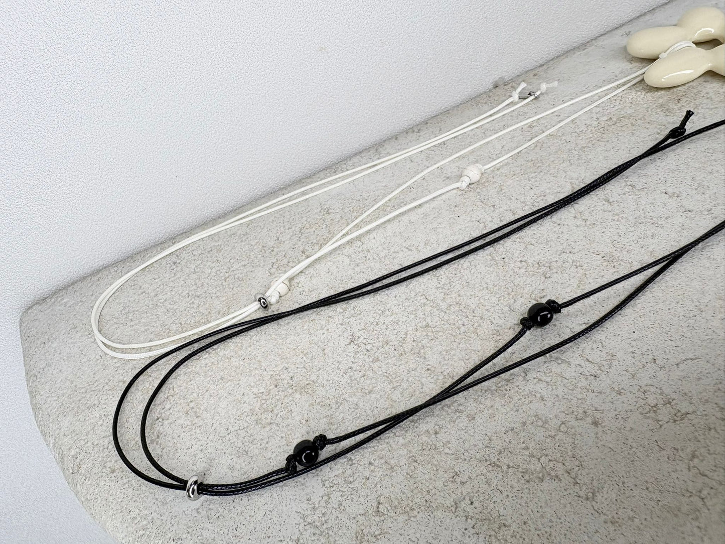 Big flower shaped long necklace