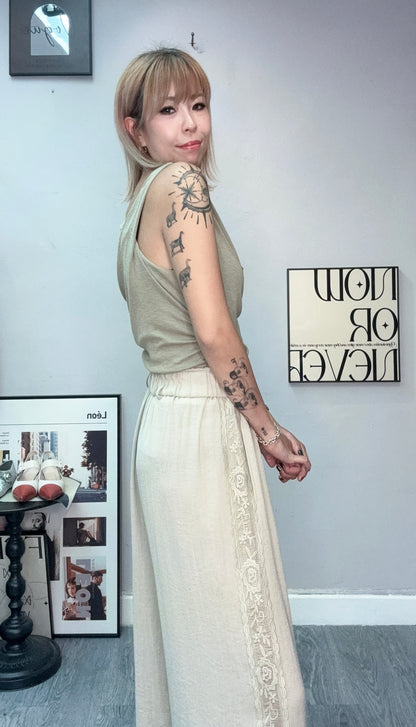 Side pleated sleeveless #00765