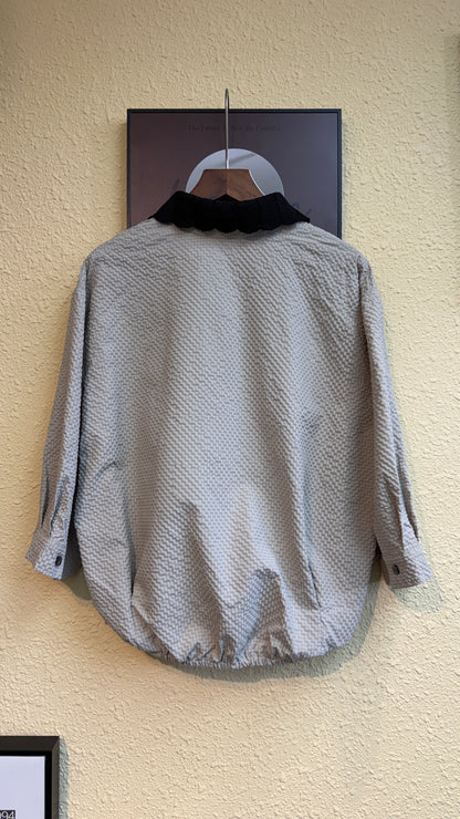 Embossed middle sleeves shirt #00918
