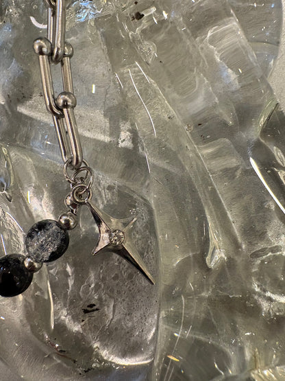 Crystal X Star pendant necklace