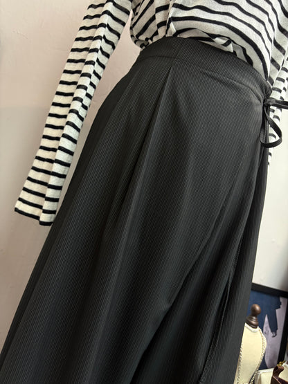 Side Tie striped Trousers