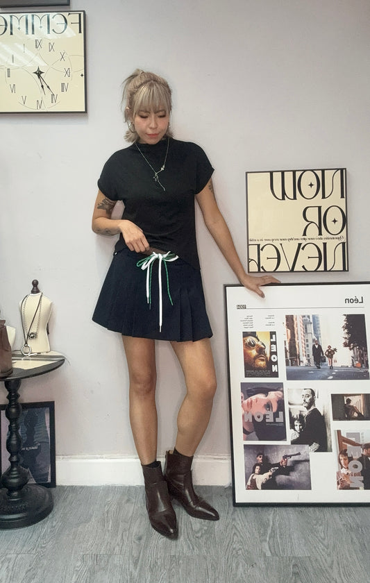 (-50%)Double waist pleated skort #00043