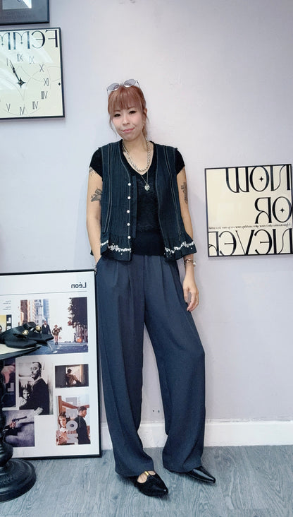 Stitch embroidery hem blouse #00627