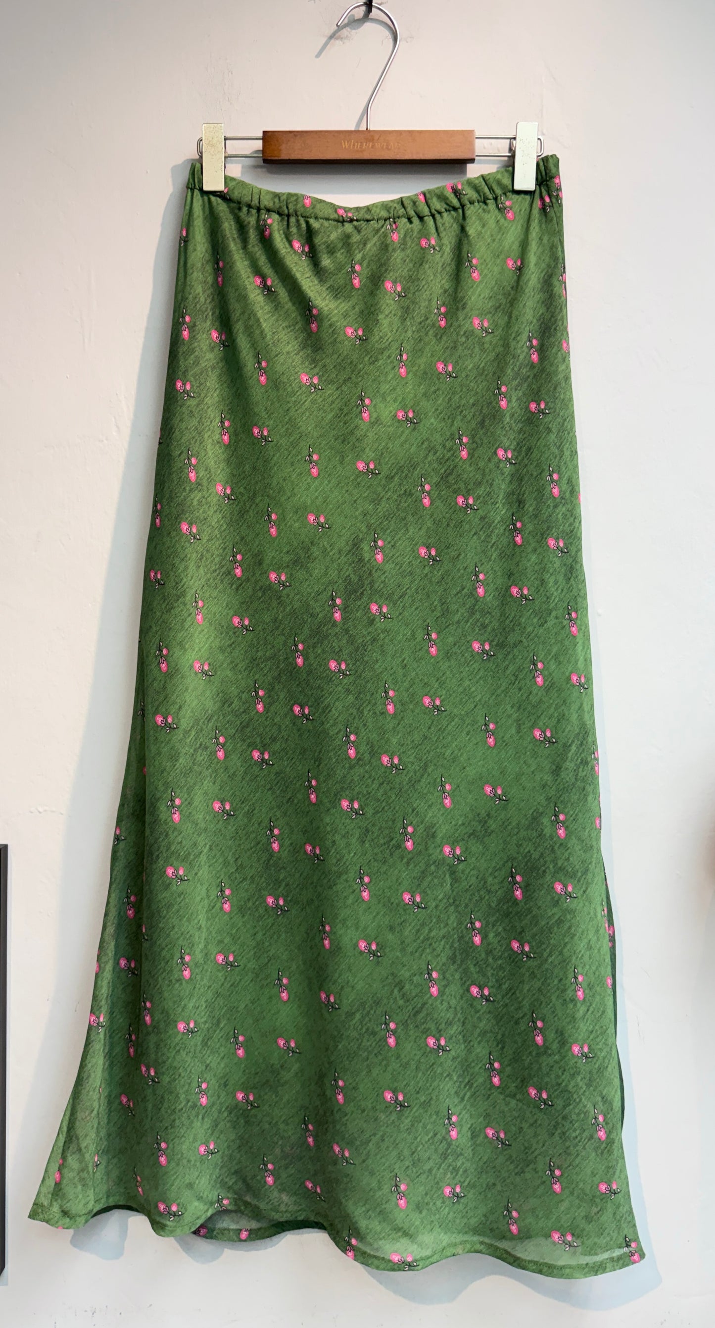 Floral pattern chiffon skirt #00685