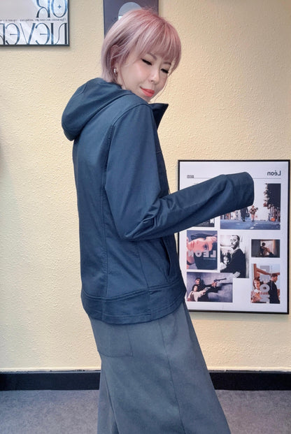 With hat black zip outer #00879
