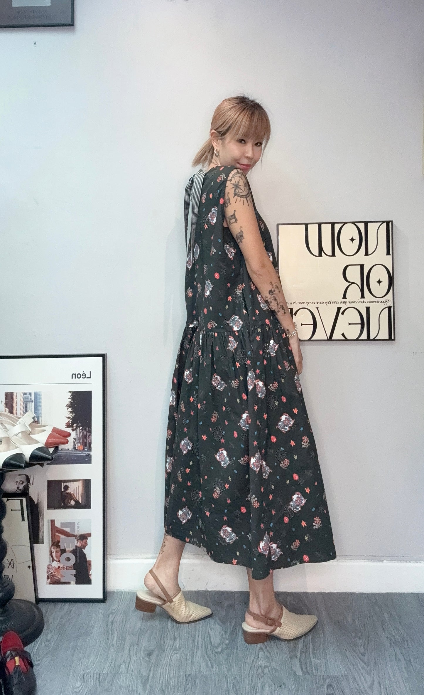Embroidery dice pattern one piece #00655
