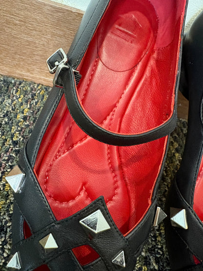 Calfskin Rockstud mary Janes