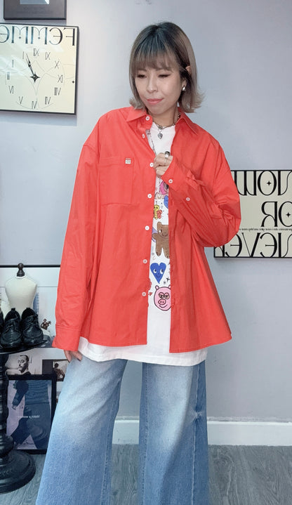 （🏷️-30%）Silver tag long shirt #00405