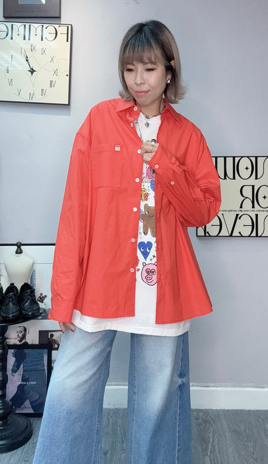 （🏷️-30%）Silver tag long shirt #00405