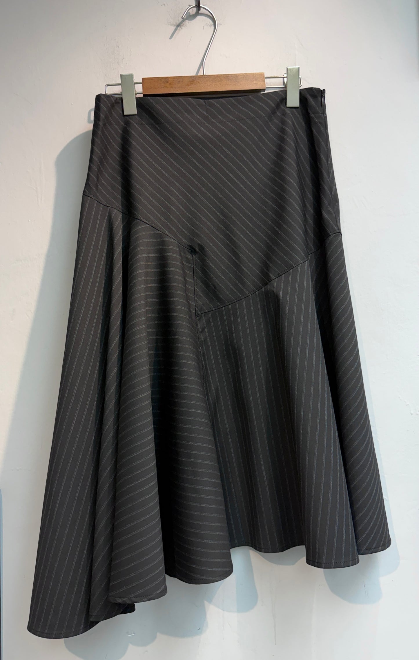 Striped a shaped skirt #00819