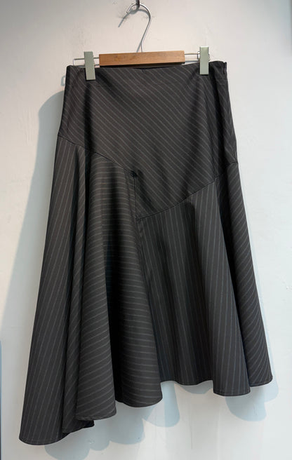 Striped a shaped skirt #00819