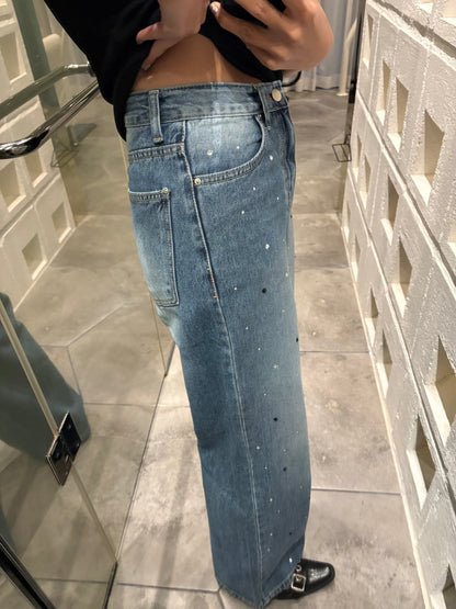 Front mini beans jeans #00769