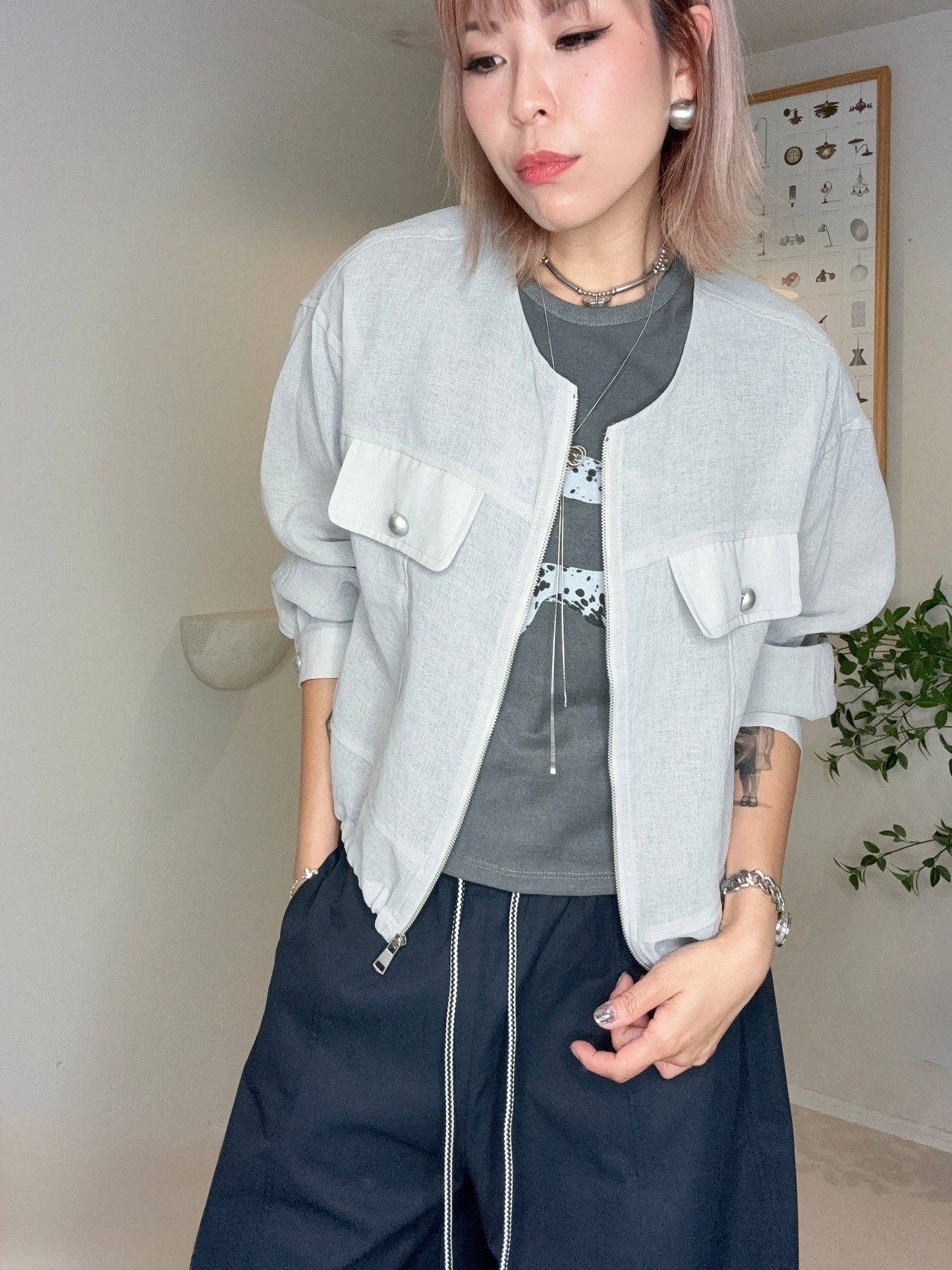 (Promotion -20%)See through jacket #00692