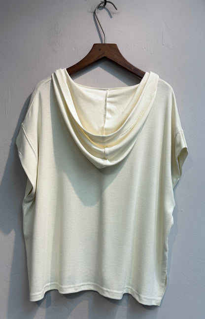 （-30%off)With hat softy cap sleeves tee #00732