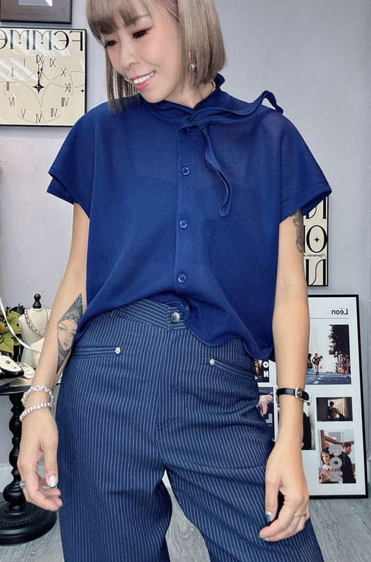 Ruffle hem knit top