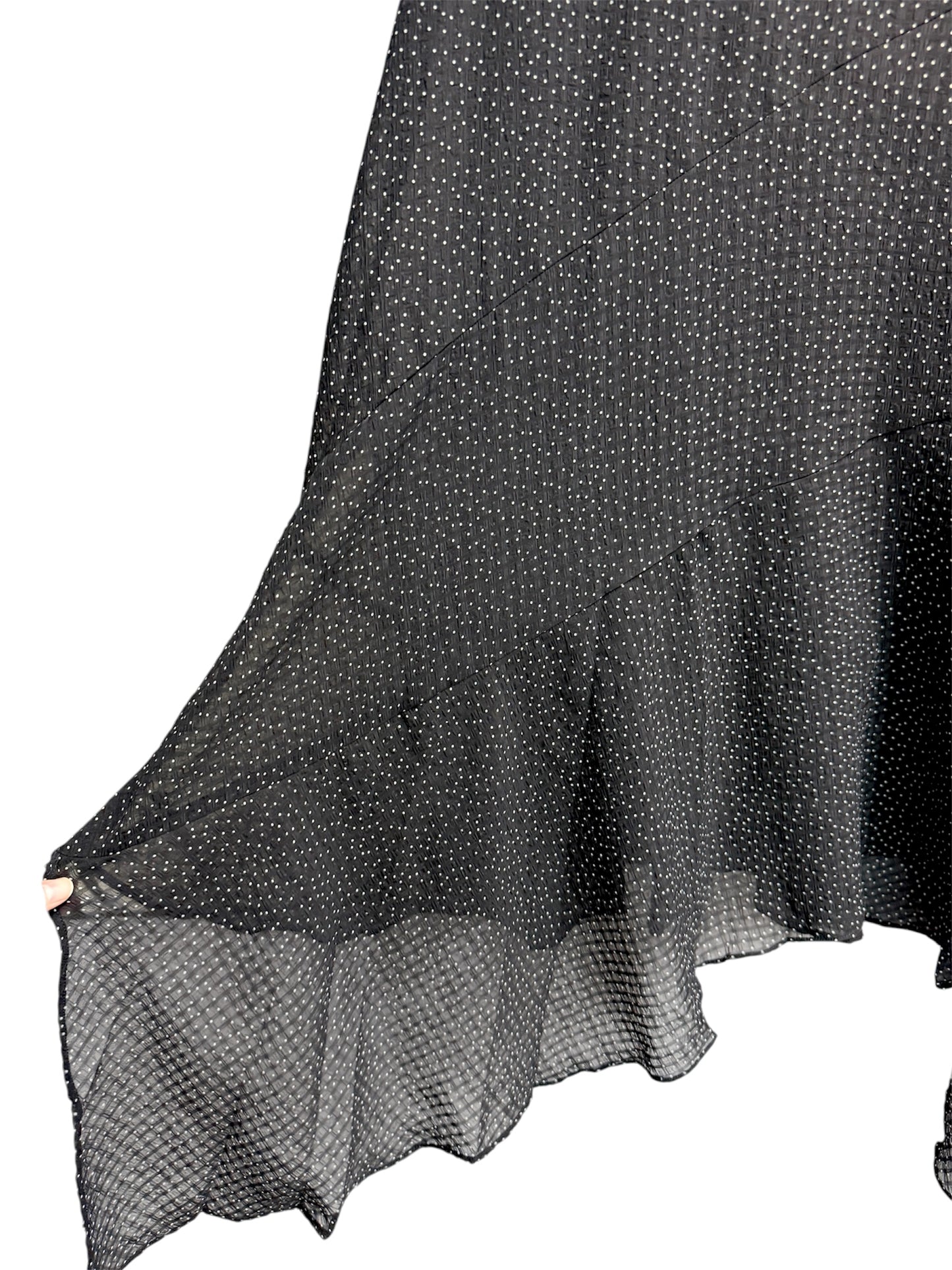 Pol dot chiffon vest one piece #00607