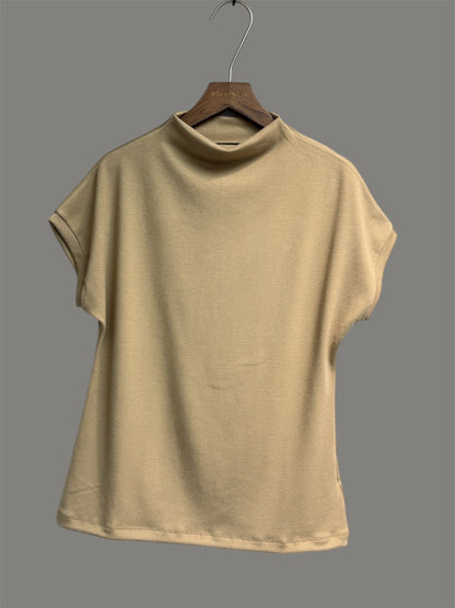 Half stand collar short sleeves tee #00019