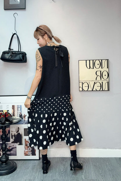 👍🏼DOT bottom vest dress #00646