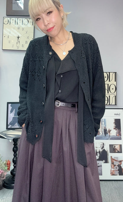 (-30% off)Red line bottom knit cardigan