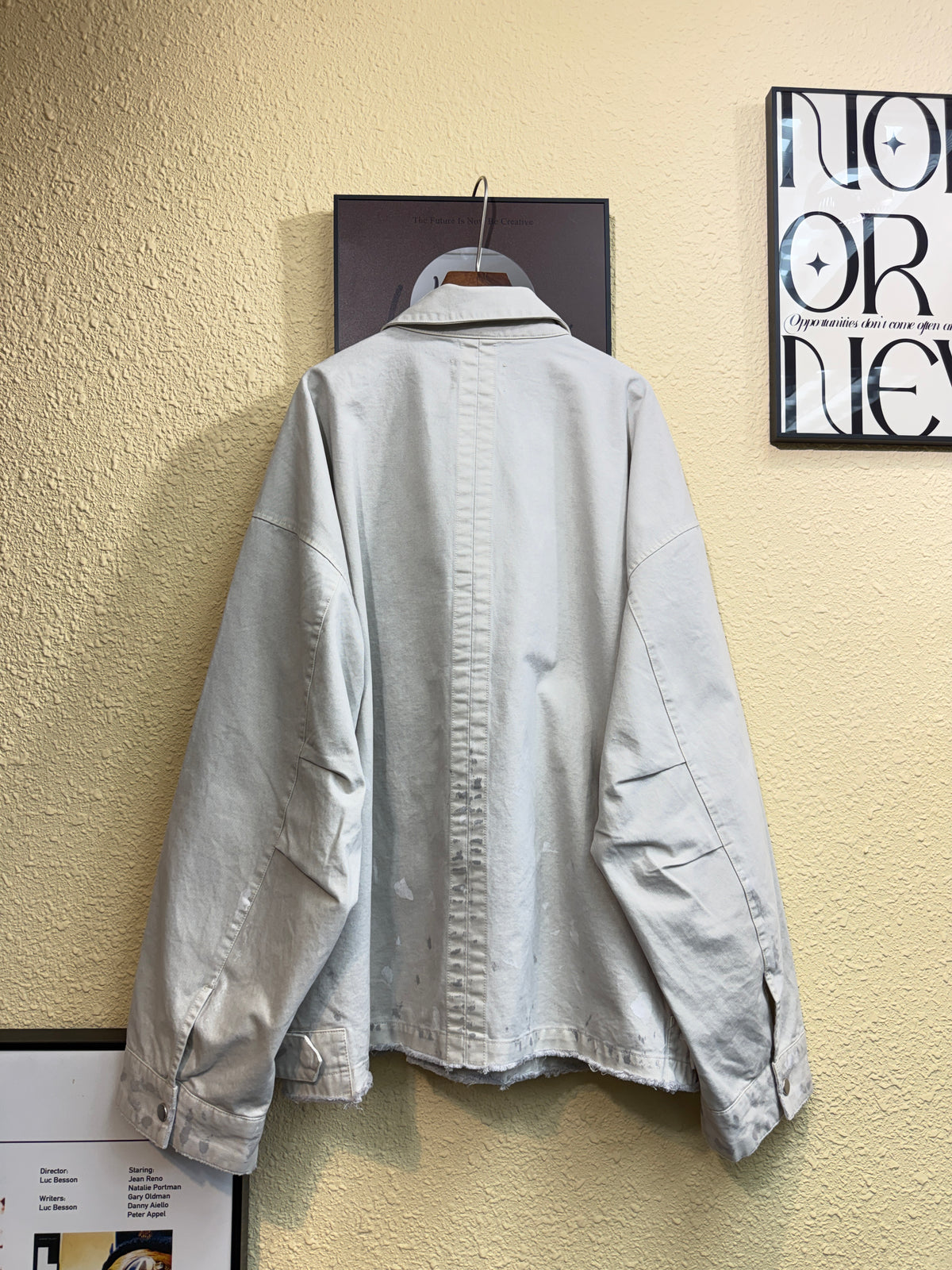 Ink printed loose jacket #01007