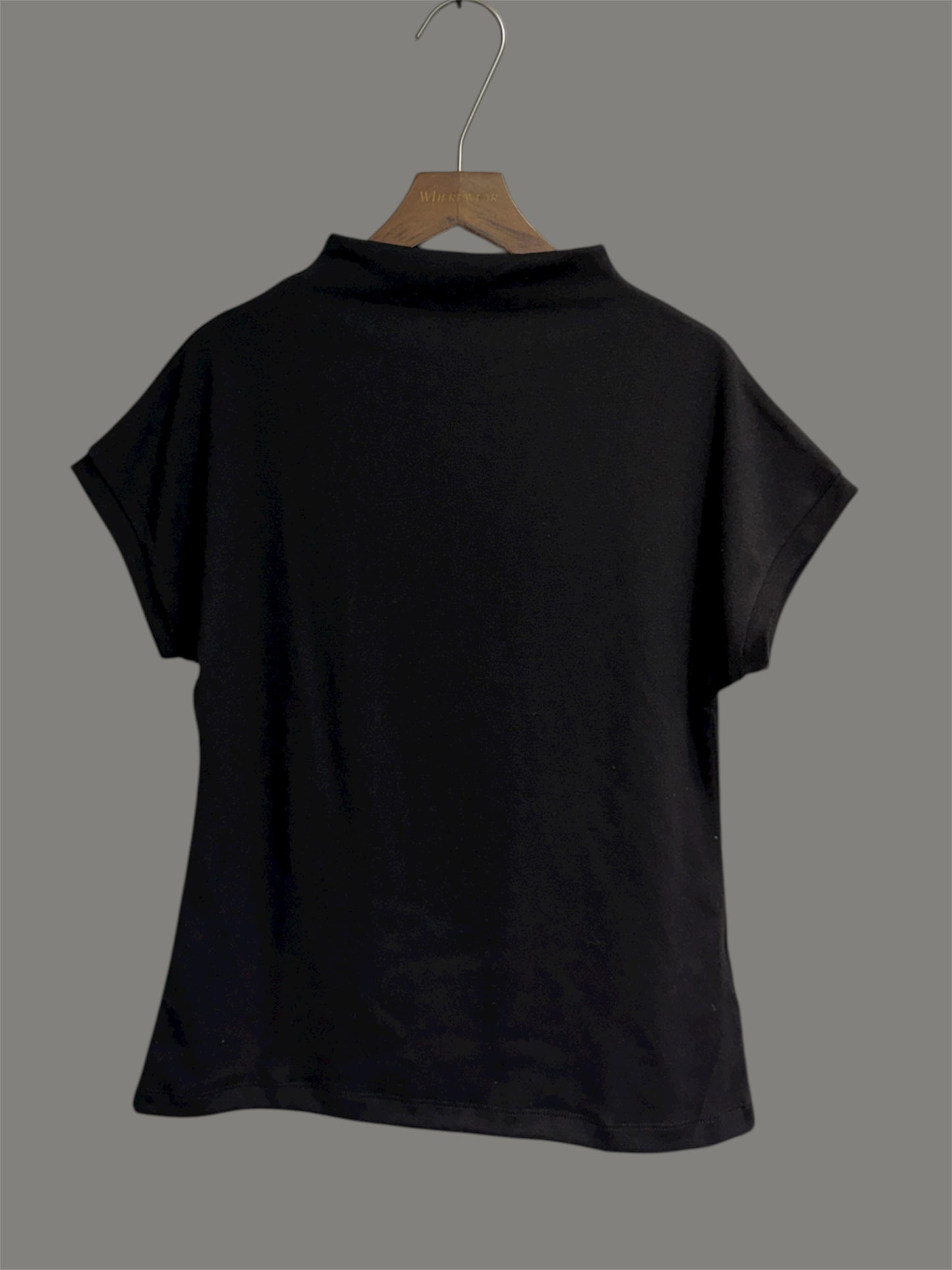 Half stand collar short sleeves tee #00019