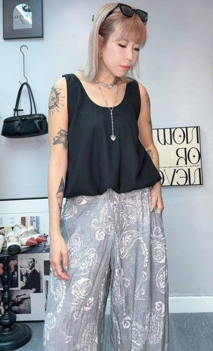 Puff hem plain tank#00658