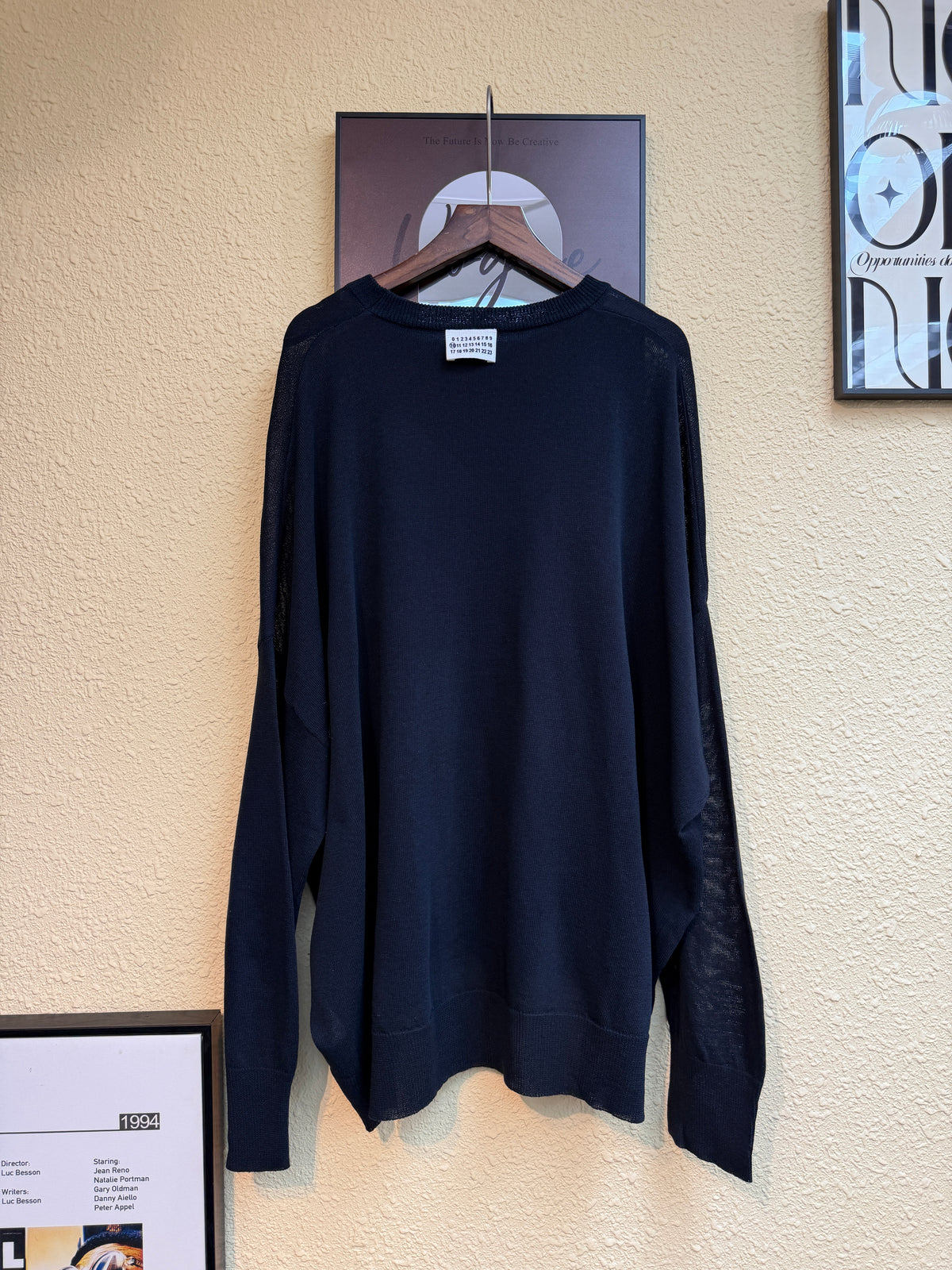 Back tag batwing knitted top #00959