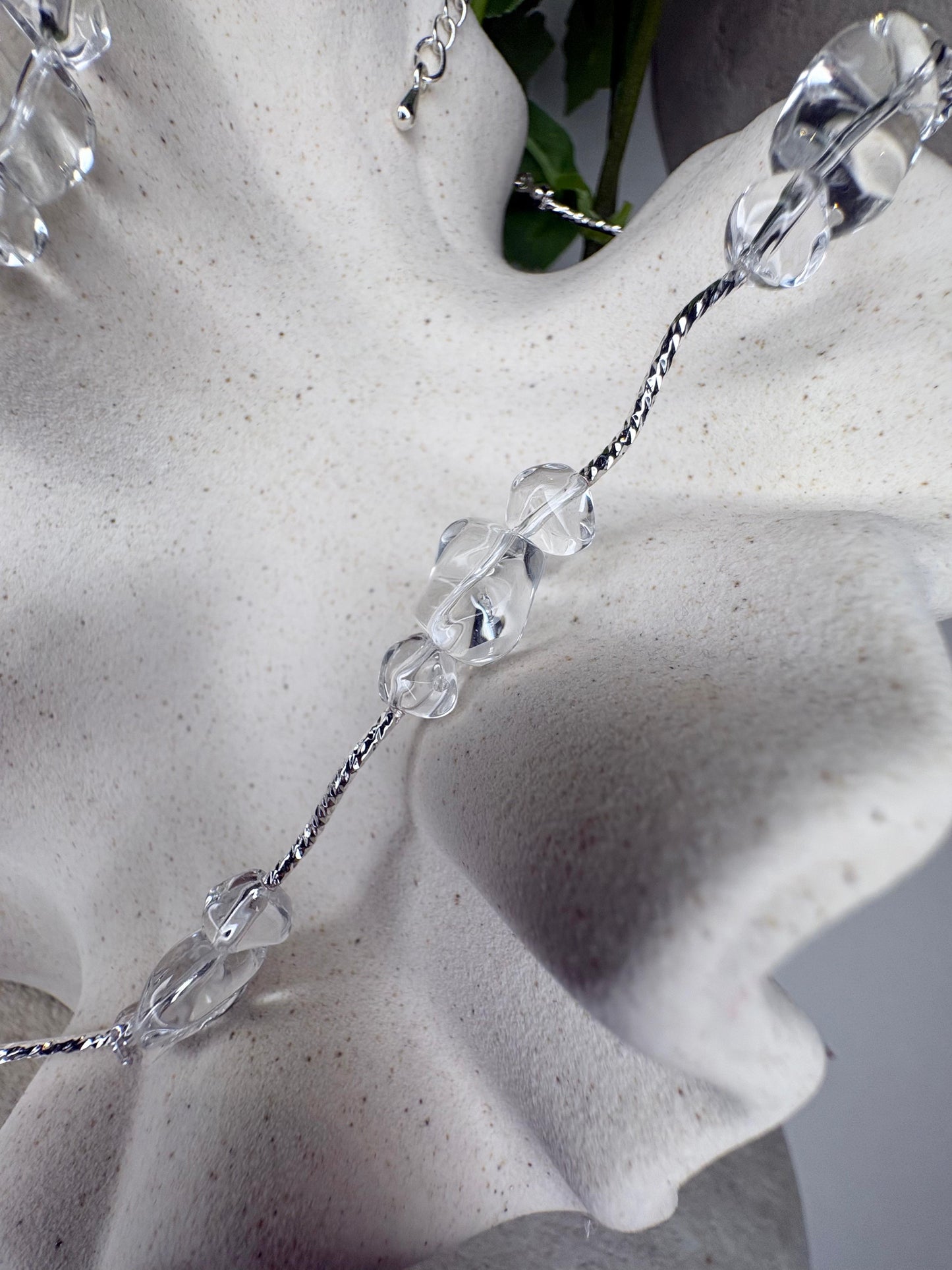 Transparent craft beads necklace