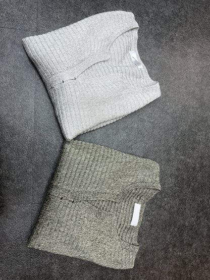 V neck loose knitted top #00878