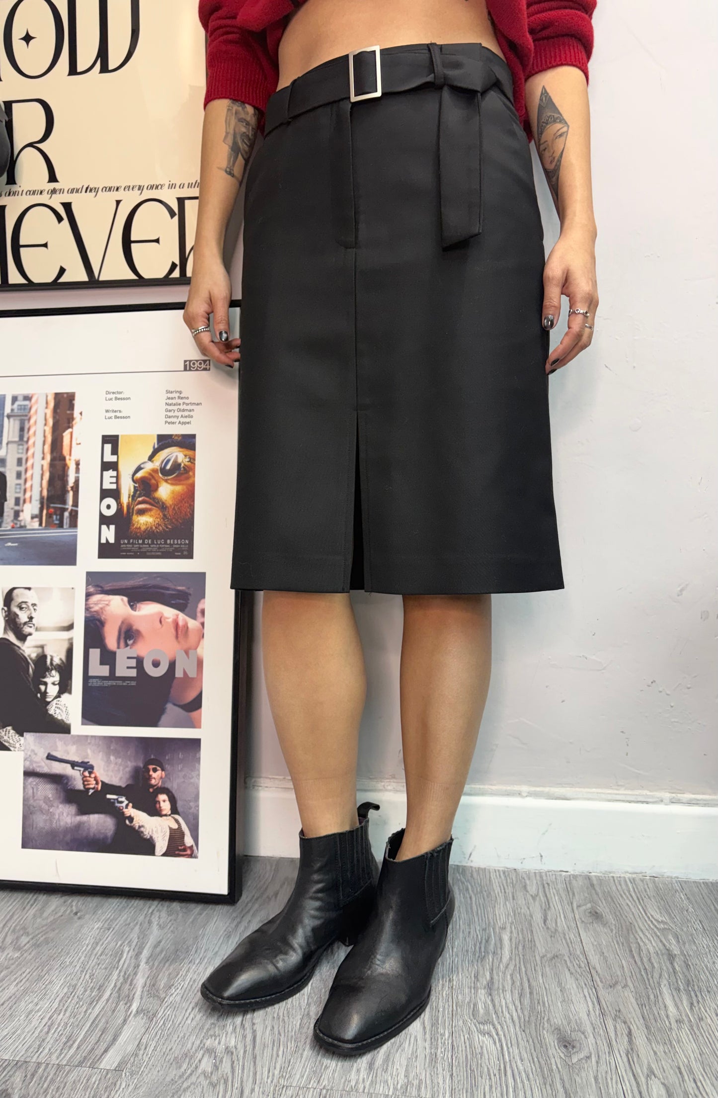 With belt skirt #00253