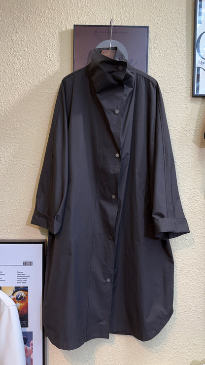Stand-collar trench coat #00938