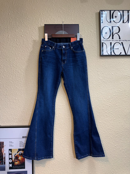 👍Full elastic slim flare jeans #00960