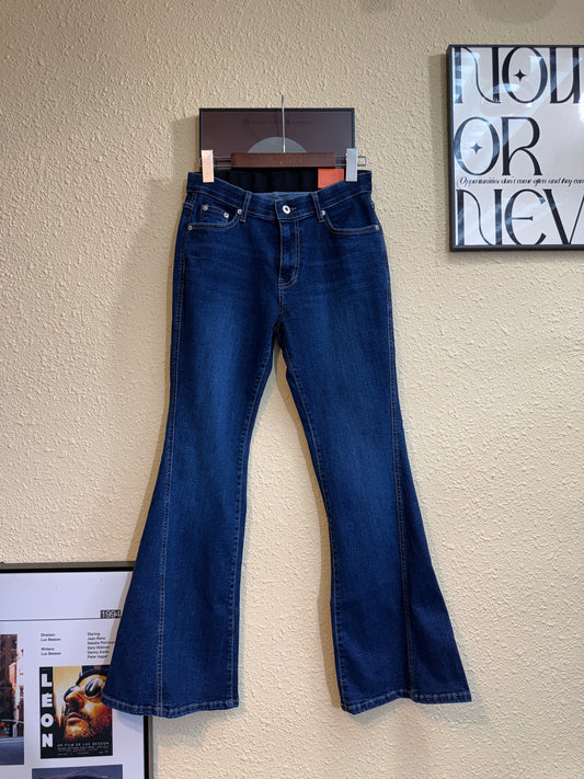 👍Full elastic slim flare jeans #00960