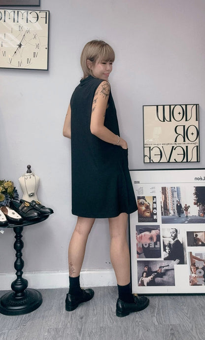 (-30% off)Gold bottom chiffon vest one piece