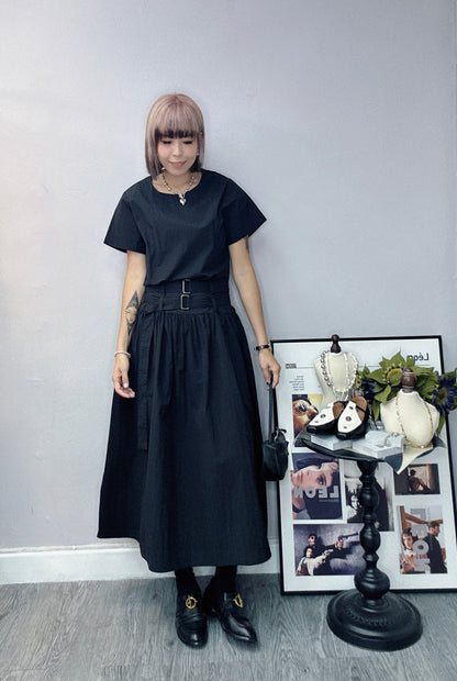 Parachute double belt dress