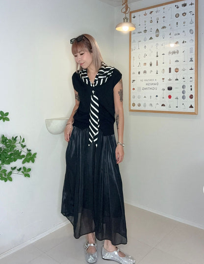 Full elastic satin skirt #00695