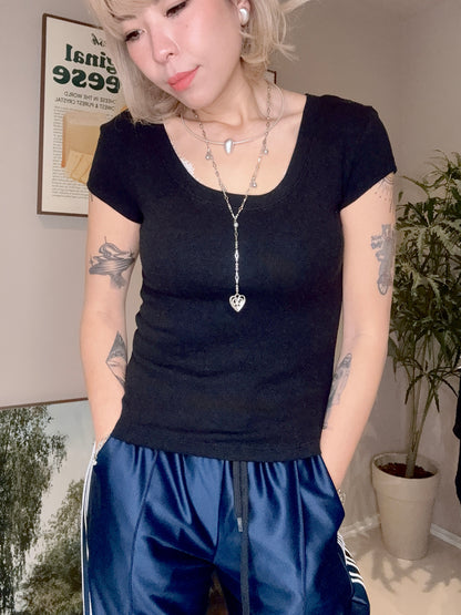 Round neck softy tee #00363