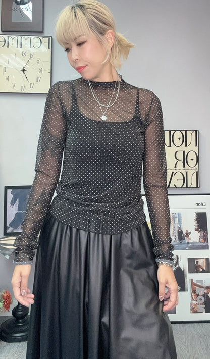Dot organza base top