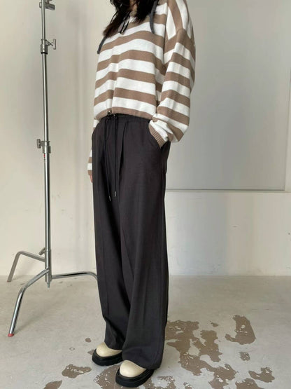 Waistband wool pants