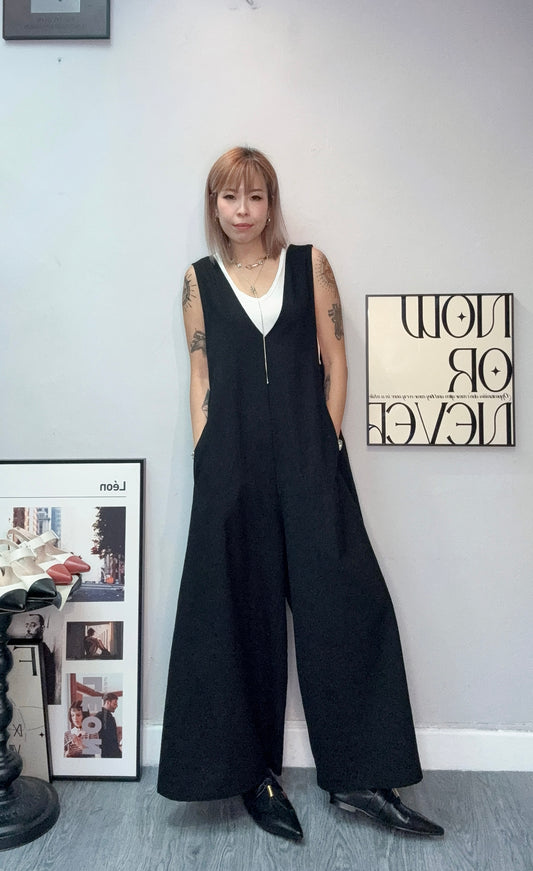 Big v neck tank jumpsuits #00747